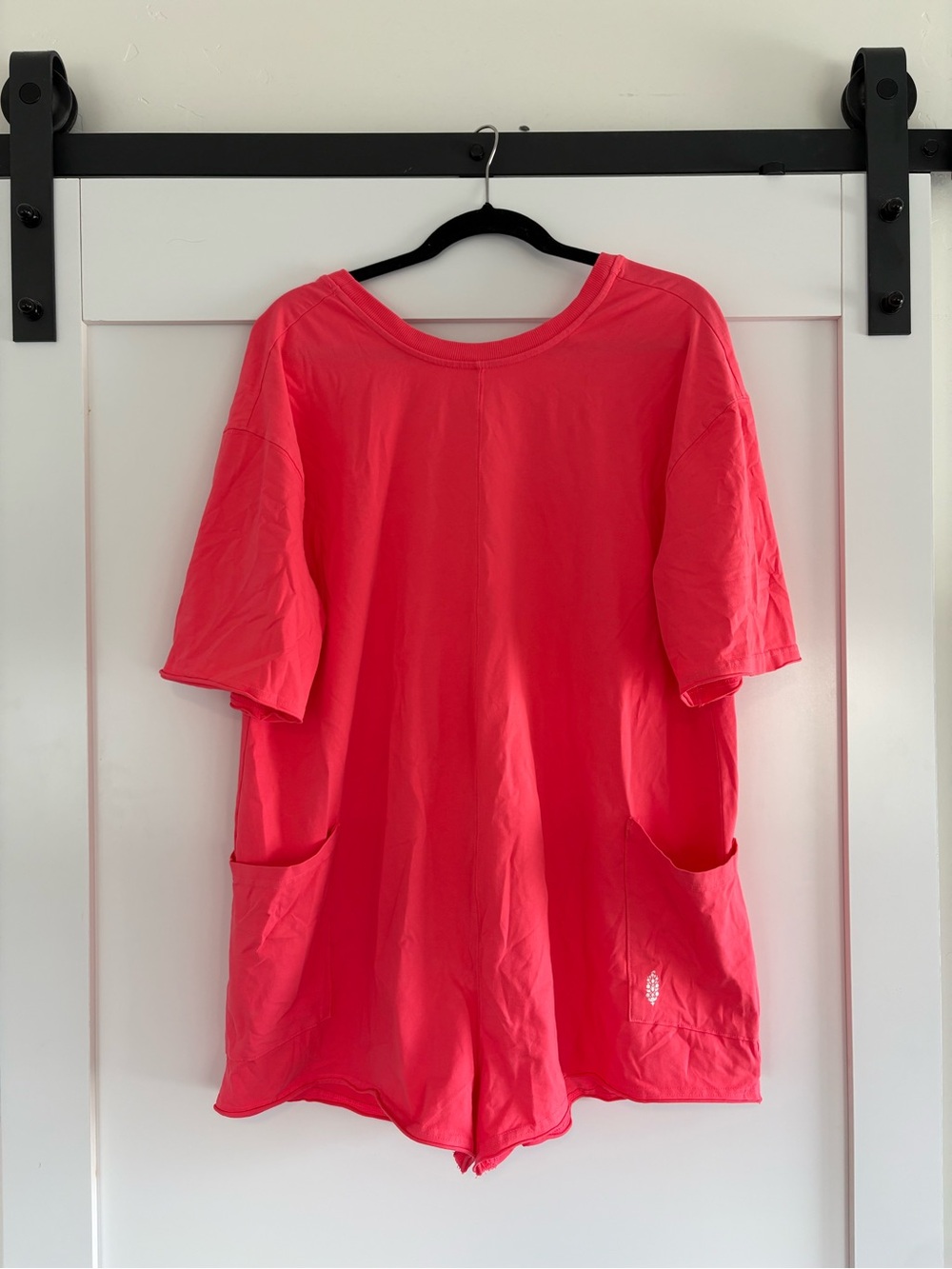 FP Movement by Free People Hot Shot Tee Romper in Hot Pink